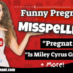 Image points to some funny pregnancy misspellings in our video.